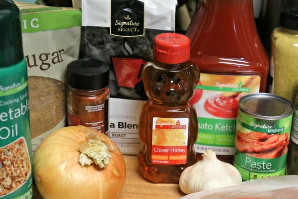 Oven Baked Chicken with Kona Coffee Barbecue Sauce - Ingredients | CookingInStilettos.com