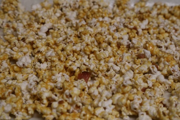 Bacon Bourbon Caramel Popcorn - Ready to Bake | CookingInStilettos.com