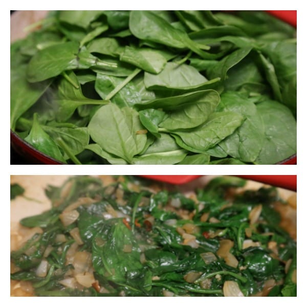 Savory Oatmeal with Bacon, Spinach and Blistered Tomatoes - Spinach | CookingInStilettos.com