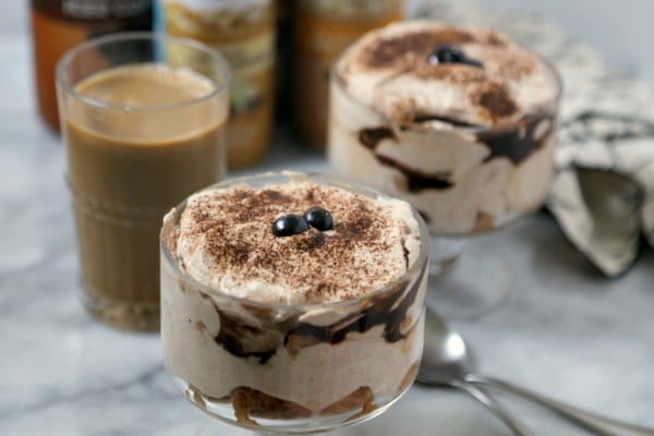 For a sweet treat to enjoy for your midday coffee break or after dinner, make these easy Chocolate Mocha Tiramisu Parfaits from CookingInStilettos.com. Creamy chocolate mocha mascarpone is layered with a rich mocha sauce and ladyfingers for the perfect pick-me-up! This easy no-bake dessert will be a family favorite!