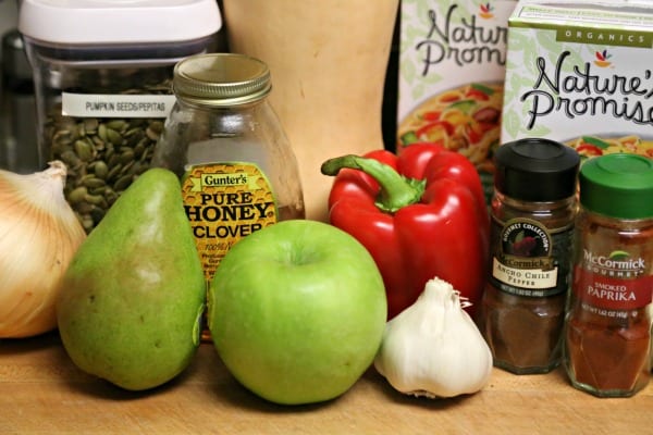 Spicy Harvest Butternut Squash Soup - Ingredients | CookingInStilettos.com