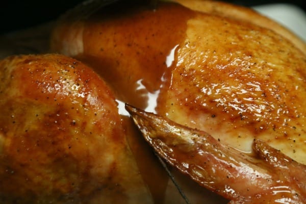 Mustard Maple Glazed Roast Turkey with Homemade Gravy- Time to Glaze | CookingInStilettos.com