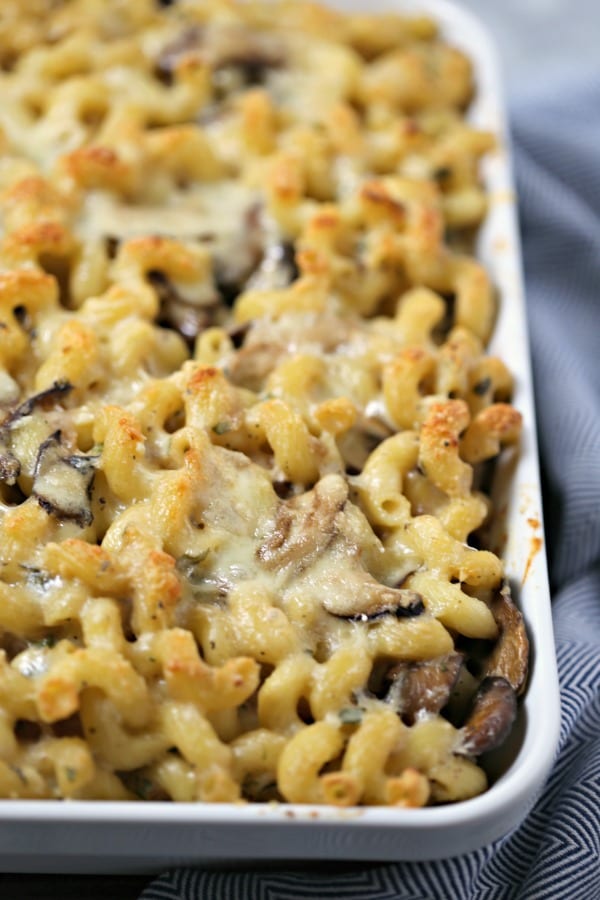 This Three Cheese Baked Mushroom Pasta from CookingInStilettos.com is a chic, comforting vegetarian dish with De Cecco cavatappi pasta layered with two kinds of mushrooms & a creamy cheese sauce, baked to perfection. This baked pasta is perfect for Meatless Mondays. 