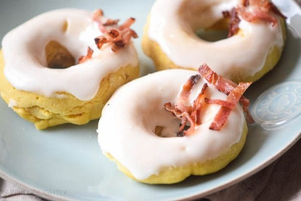 Delicious Dishes Recipe Party - Christmas Breakfast Recipes - Bacon Donut from April Go Lightly | CookingInStilettos.com