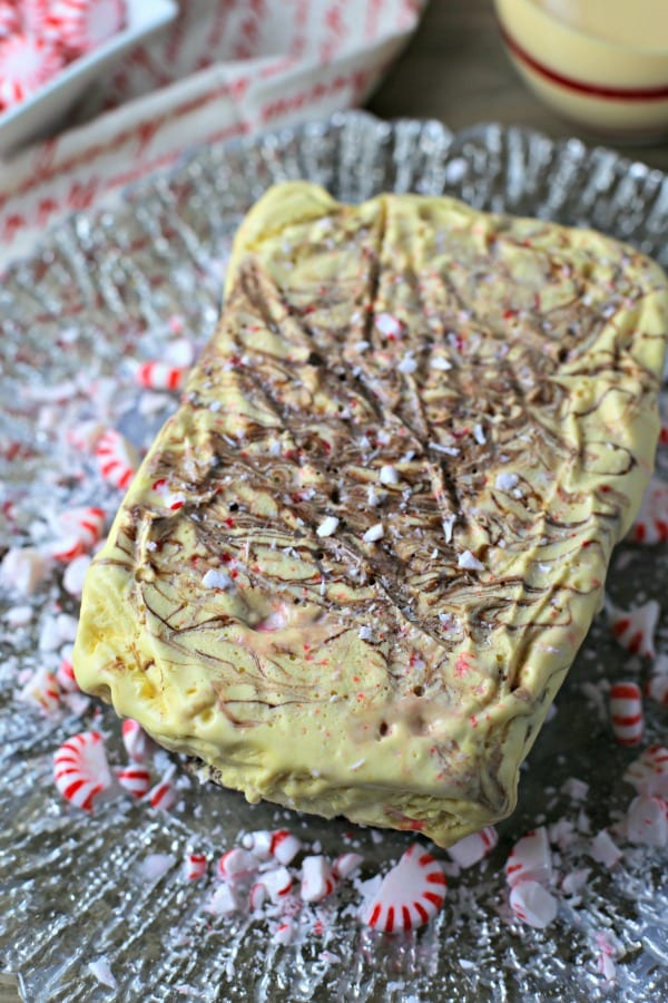 For the holidays, this rich and creamy Chocolate Swirled Peppermint Crunch Semifreddo from CookingInStilettos.com is the perfect make-ahead dessert and is so easy to make!