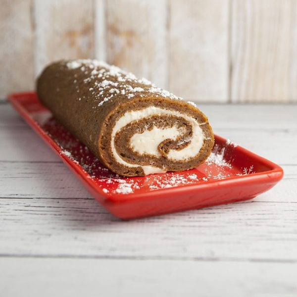 Delicious Dishes Recipe Party - New Year's Eve Appetizers - Pumpkin Roll with Cream Cheese Filling from Brooklyn Farm Girl | CookingInStilettos.com
