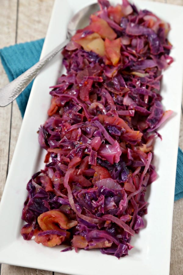 This St. Patrick's Day, whip up this easy Braised Sweet and Sour Cabbage from CookingInStilettos.com. Just a few ingredients for the perfect side dish that is delicious hot or cold! Cabbage | Healthy | Side Dish | Irish