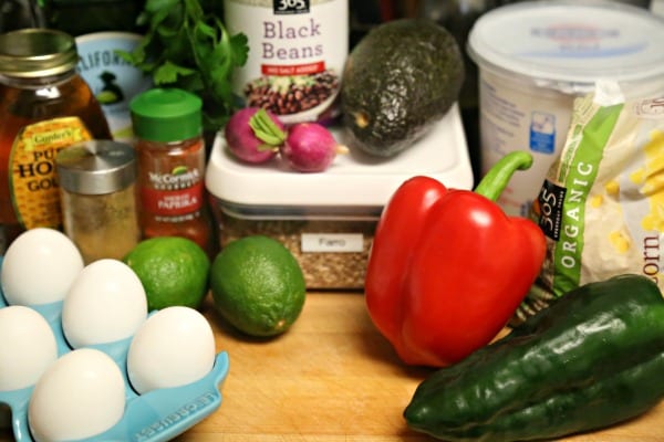 Southwestern Style Farro Breakfast Bowl - Ingredients | CookingInStilettos.com
