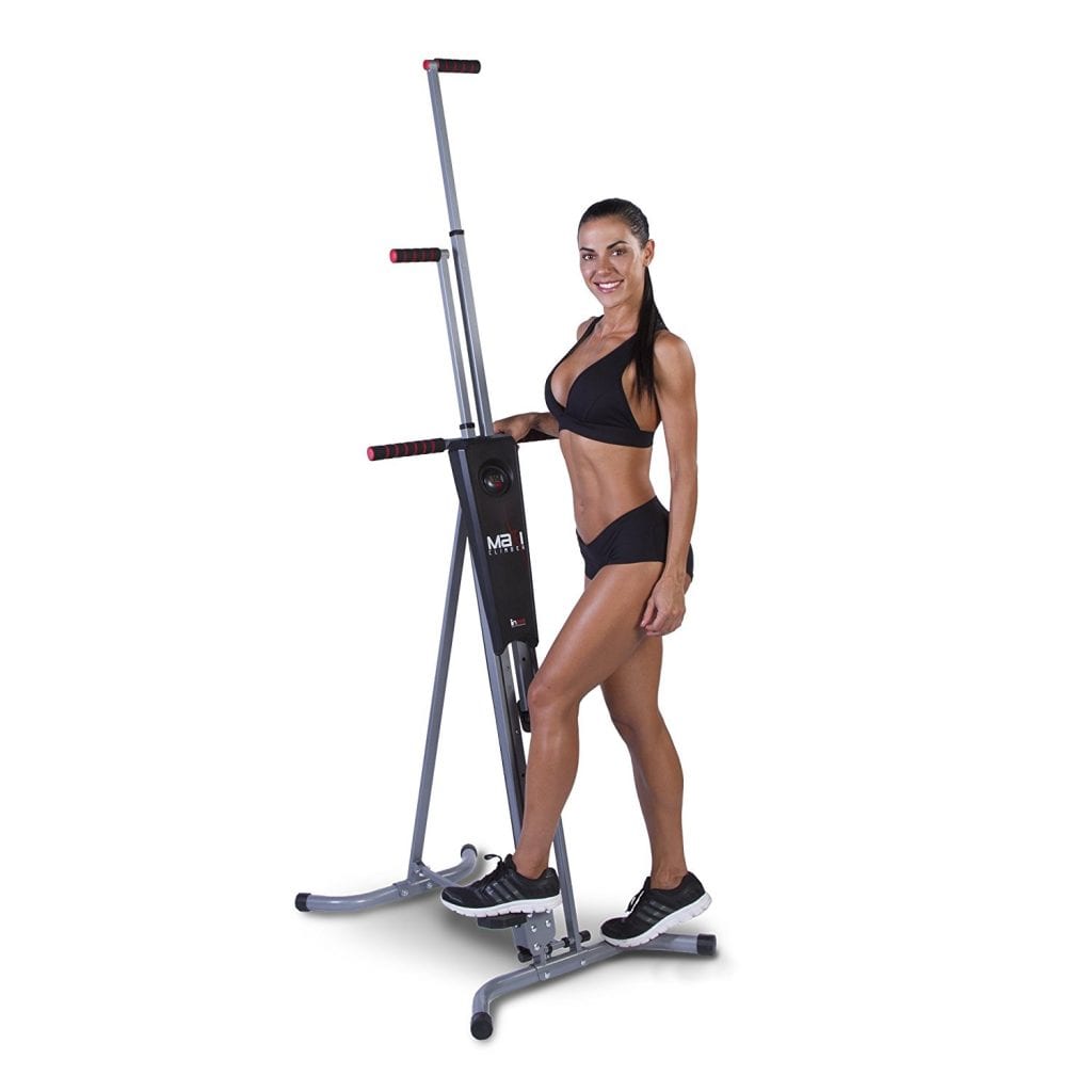 Cardio Vertical Climbing Machine From Maxi Climber Combined With Diet Cooking In Stilettos