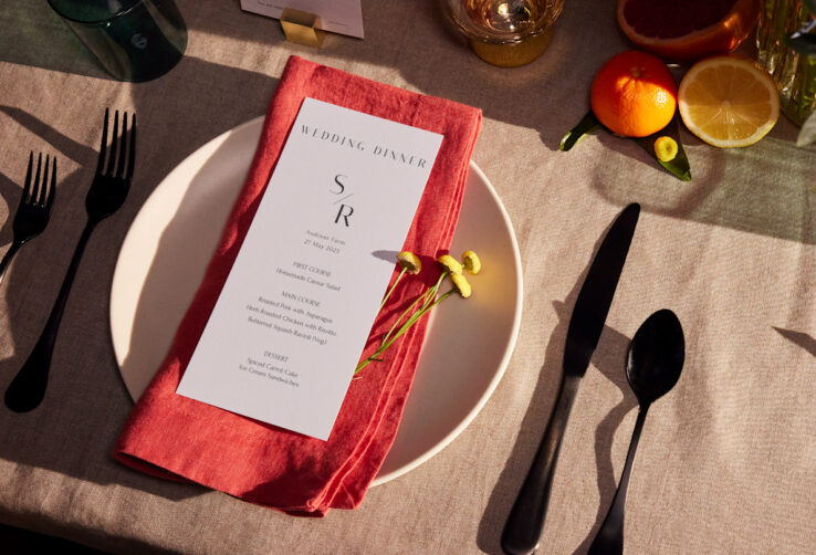 Creating wedding menu for your special day